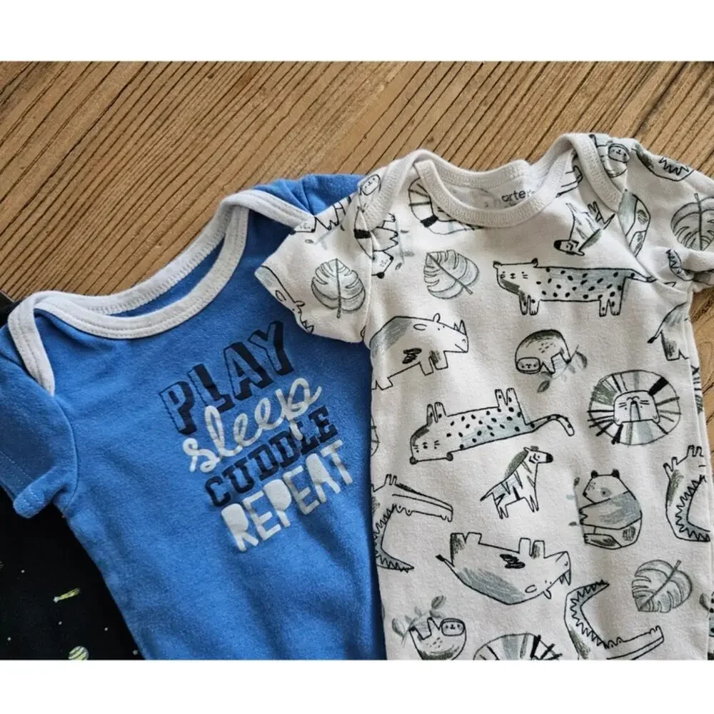 Infant Boys 6 piece onsie bundle sz 9m